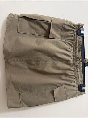 Elastic Waist Cargo Skirt Khaki